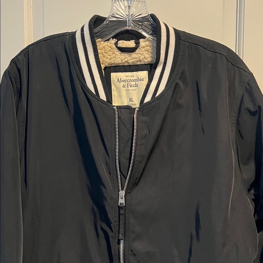 Abercrombie & Fitch Black Varsity Jacket